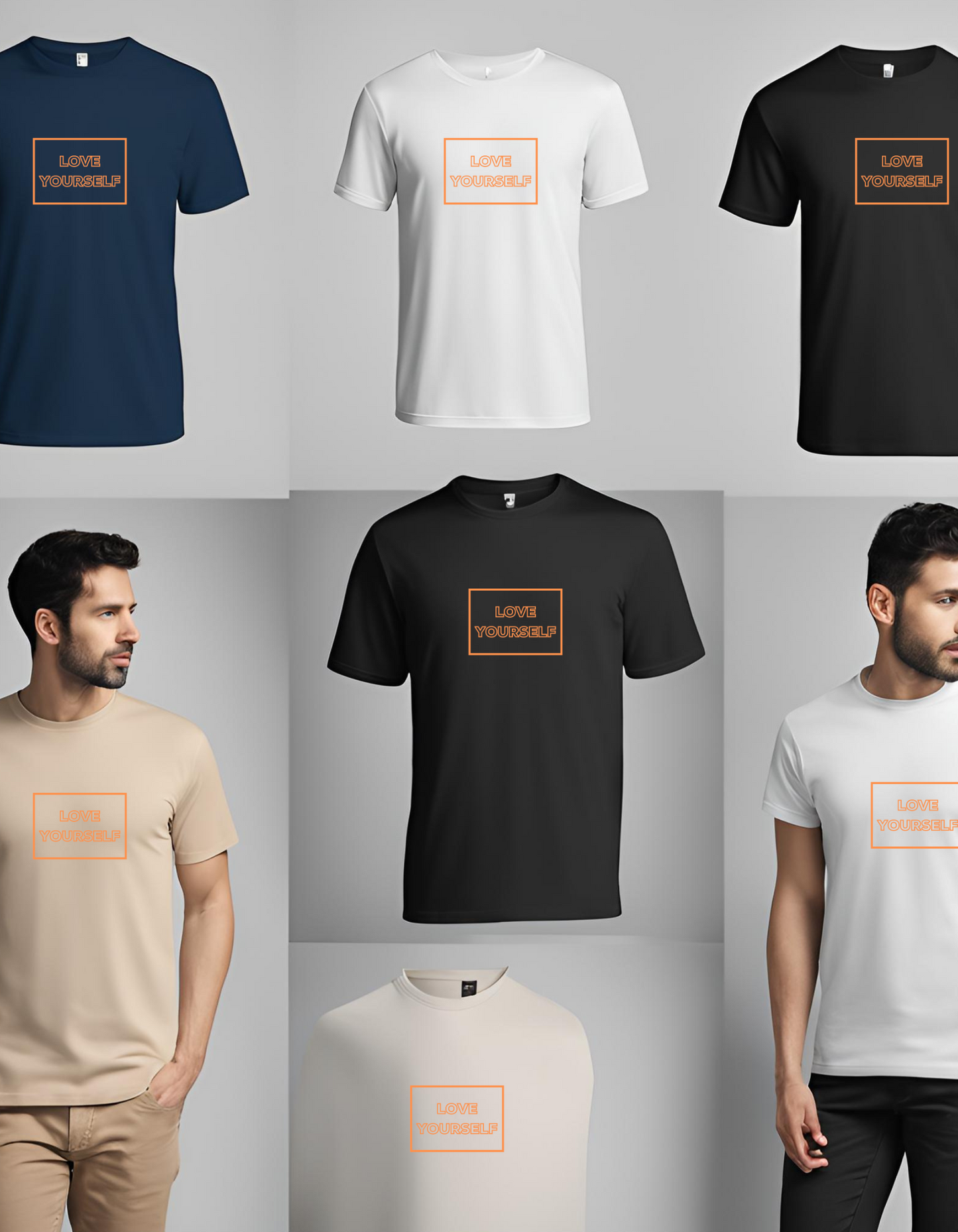 Love Yourself T-Shirt- Orange Text